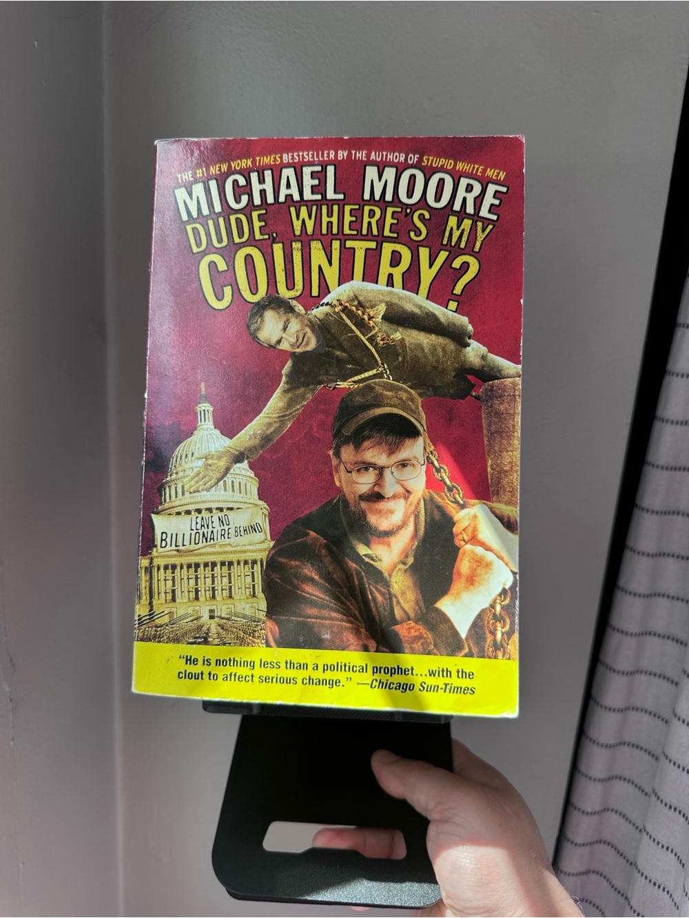Michael Moore Dude, Where’s My Country? Paperback Book Political Satire